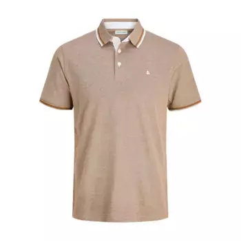 Поло с коротким рукавом Jack & Jones Epaulos, бежевый