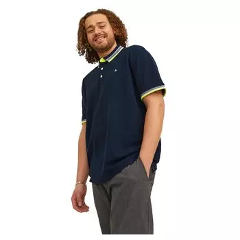 Поло с коротким рукавом Jack & Jones Essential Paulos Plus Size, синий
