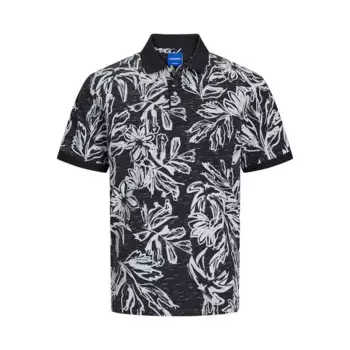 Поло с коротким рукавом Jack & Jones Lafayette Aop, черный