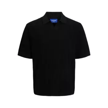 Поло с коротким рукавом Jack & Jones Varenna Split, черный