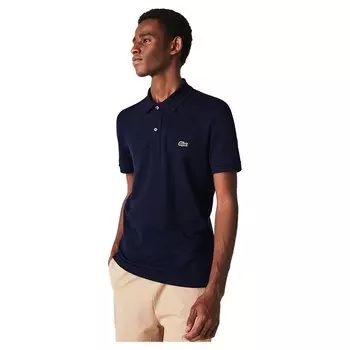 Поло с коротким рукавом Lacoste Slim Fit Petit Piqu, синий