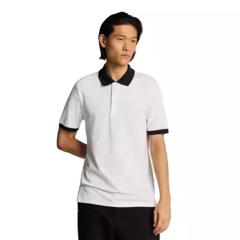 Поло с коротким рукавом Lyle & Scott Superfine Ringer, белый