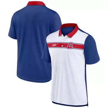 Поло с коротким рукавом Nike Atlanta Braves, белый