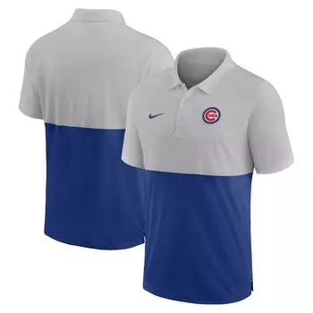 Поло с коротким рукавом Nike Chicago Cubs, серебряный