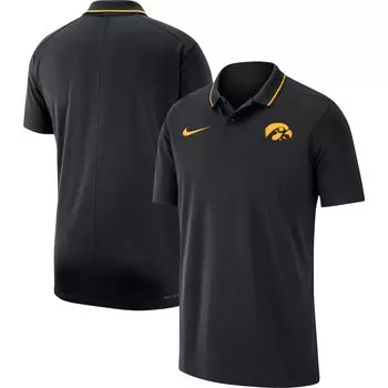Поло с коротким рукавом Nike Iowa Hawkeyes, черный