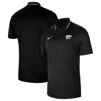 Поло с коротким рукавом Nike Kansas State Wildcats, черный