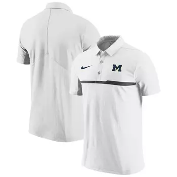 Поло с коротким рукавом Nike Michigan Wolverines, белый