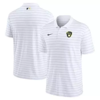 Поло с коротким рукавом Nike Milwaukee Brewers, белый