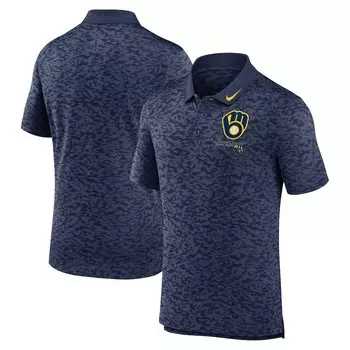 Поло с коротким рукавом Nike Milwaukee Brewers, нави