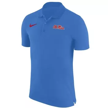 Поло с коротким рукавом Nike Ole Miss Rebels, синий