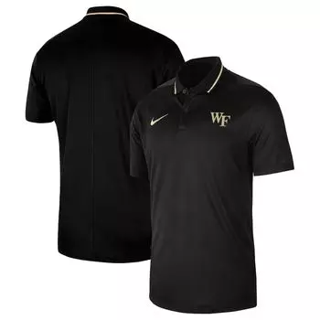 Поло с коротким рукавом Nike Wake Forest Demon Deacons, черный