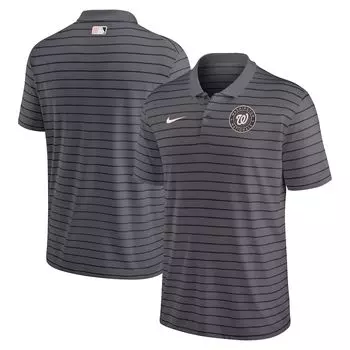 Поло с коротким рукавом Nike Washington Nationals, угольный