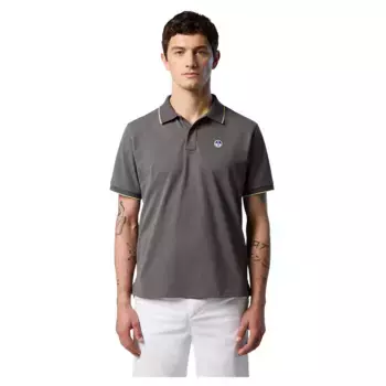 Поло с коротким рукавом North Sails Striped In Contrast, серый