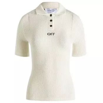 Поло с коротким рукавом Off net Off-White, белый