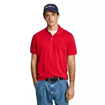 Поло с коротким рукавом Pepe Jeans Essential Contrast Logo, красный