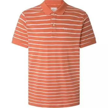 Поло с коротким рукавом Pepe Jeans Pepe Stripes, оранжевый