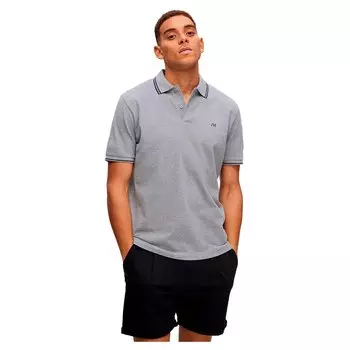 Поло с коротким рукавом Selected Dante Sport, серый