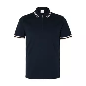 Поло с коротким рукавом Selected Slim-Toulouse Detail, синий