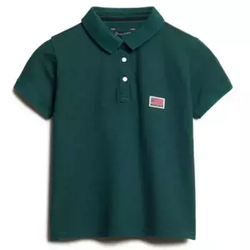 Поло с коротким рукавом Superdry Ath Essential Graphic, зеленый