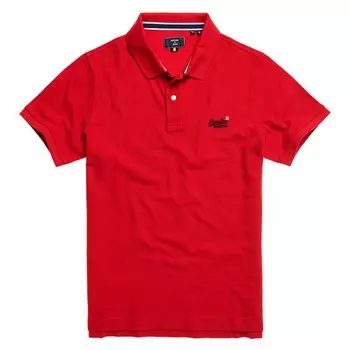Поло с коротким рукавом Superdry Classic Pique Organic Cotton, красный