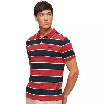 Поло с коротким рукавом Superdry Jersey Stripe, красный