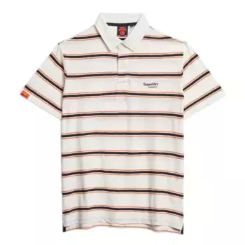 Поло с коротким рукавом Superdry Lightweight Stripe, белый