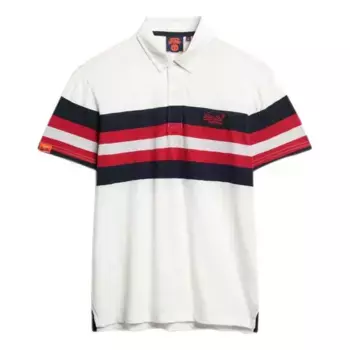 Поло с коротким рукавом Superdry Lightweight Stripe, белый