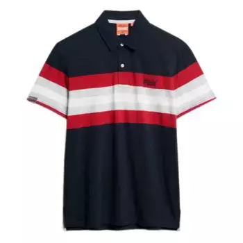 Поло с коротким рукавом Superdry Lightweight Stripe, синий