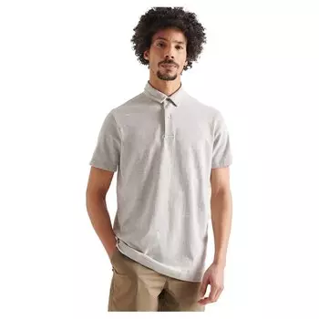 Поло с коротким рукавом Superdry Organic Cotton Studios, серый