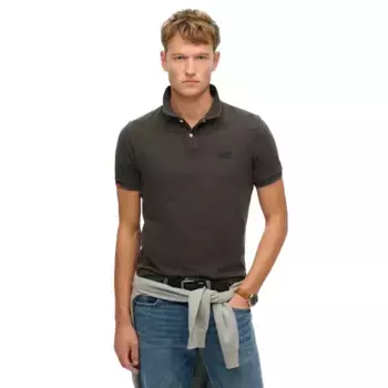 Поло с коротким рукавом Superdry Vint Destroy, черный