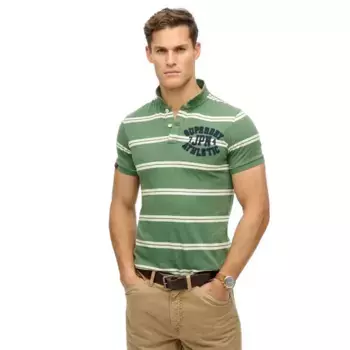 Поло с коротким рукавом Superdry Vintage Athletic, зеленый