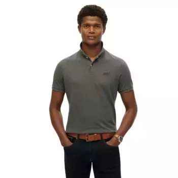 Поло с коротким рукавом Superdry Vintage Poolside, серый