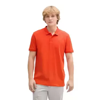 Поло с коротким рукавом Tom Tailor Basic, оранжевый
