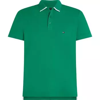 Поло с коротким рукавом Tommy Hilfiger Monotype Undercollar Reg, зеленый