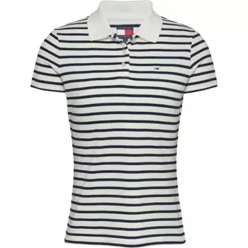 Поло с коротким рукавом Tommy Jeans Essential, белый