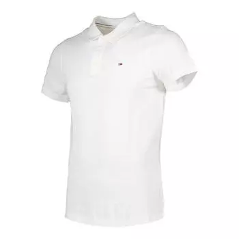 Поло с коротким рукавом Tommy Jeans Original Fine Piqu, белый