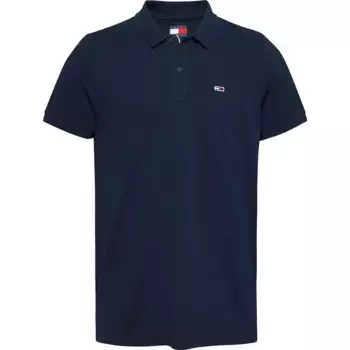 Поло с коротким рукавом Tommy Jeans Placket Slim Fit, синий