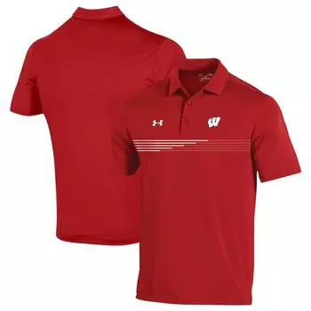 Поло с коротким рукавом Under Armour Wisconsin Badgers, красный