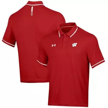 Поло с коротким рукавом Under Armour Wisconsin Badgers, красный