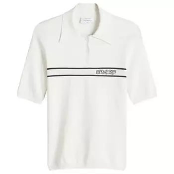 Поло с короткими рукавами и логотипом Off-White, черный