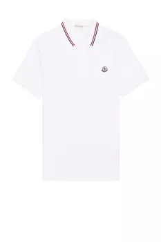 Поло с короткими рукавами Moncler, белый