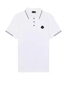 Поло с короткими рукавами Moncler, цвет Brilliant White