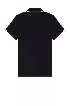 Поло с короткими рукавами Moncler, темно-синий