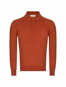 Поло с логотипом Castello D'oro, коричневый