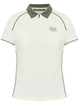 Поло с логотипом Ea7 Emporio Armani, белый