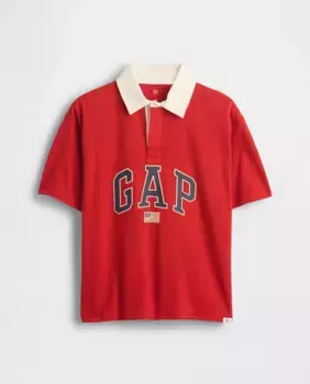 Поло с логотипом Gap для детей, красный