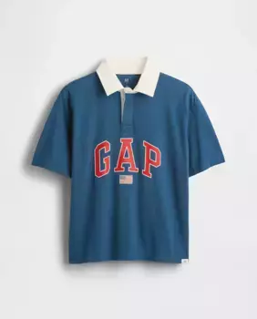 Поло с логотипом Gap для детей, синий