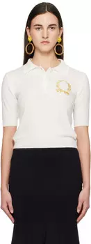 Поло с логотипом Off-White Laurel Crown Moschino