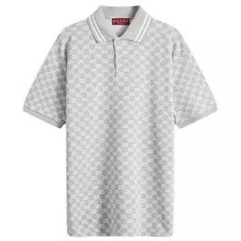 Поло с монограммой Gg Gucci, серый