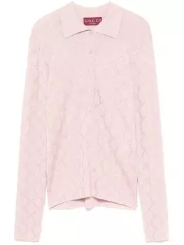 Поло с монограммой Gucci GG, розовый